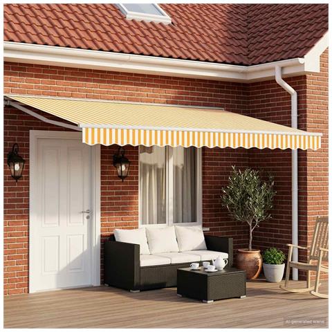Tenda retrattile manuale Arancione 5 x 3 m - Foto 2