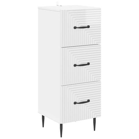 Mobile con Cassetti Bianco Lucido 33 x 34,5 x 89,5 cm - Foto 1