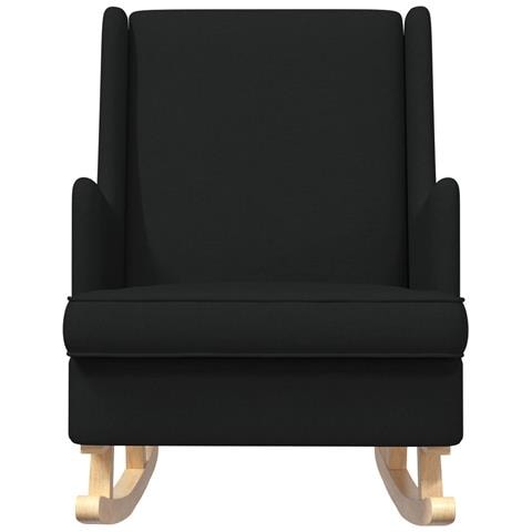 Sedia a dondolo Nero 62 x 80 x 85 cm Tessuto - Foto 2