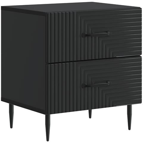 Armadio da Notte Nero 43 x 34,5 x 47,5 cm Legno ingegnerizzato - Foto 1