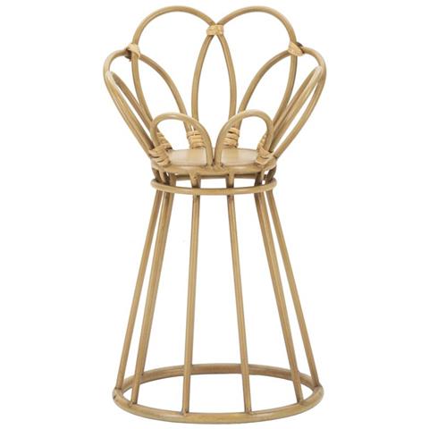 Porta-vaso Panama Tower In Ferro E Rattan Ø 28x48 Cm - Foto 2