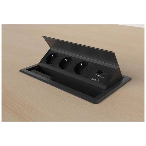 GT-1400 presa energia AC + USB A + USB C Nero - Foto 14