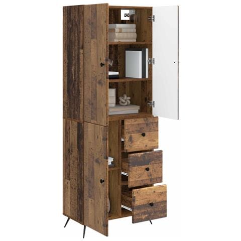 Set di armadi 2 pcs Legno antico Legno ingegnerizzato - Foto 2