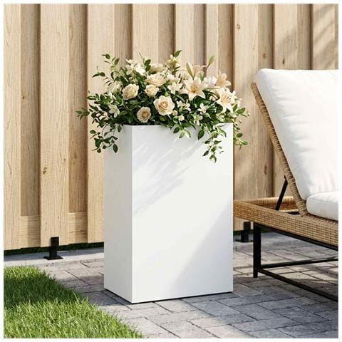 Vaso da giardino Bianco 40 x 30 x 75 cm - Foto 2