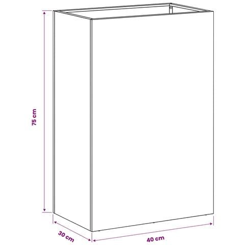 Vaso da giardino Bianco 40 x 30 x 75 cm - Foto 7