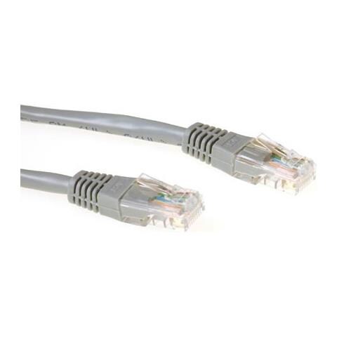 Cavo Rete ACT - Categoria 6 - for Dispositivo di rete - 1,50 m - 1 x RJ-45 Maschio Rete - 1 x RJ-45 Maschio Rete - Cavo patch - Grigio - Foto 1