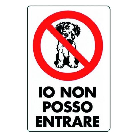 Cartello 'io Non Posso Entrare' - Cm 20 X 30 - Foto 2