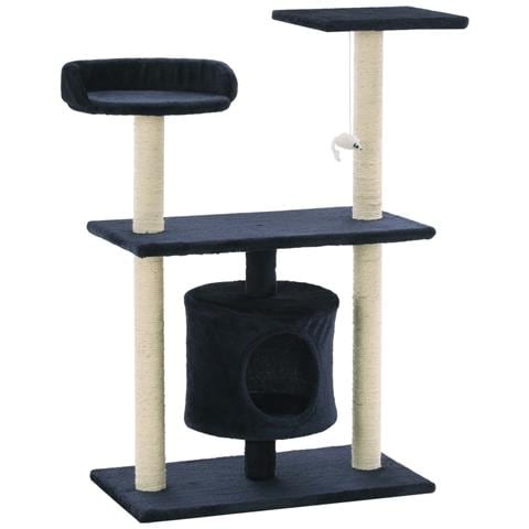 Albero Per Gatti Con Tiragraffi Sisal 95 Cm Blu Scuro - Foto 1