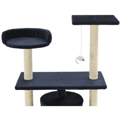 Albero Per Gatti Con Tiragraffi Sisal 95 Cm Blu Scuro - Foto 2