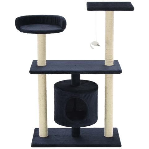 Albero Per Gatti Con Tiragraffi Sisal 95 Cm Blu Scuro - Foto 6