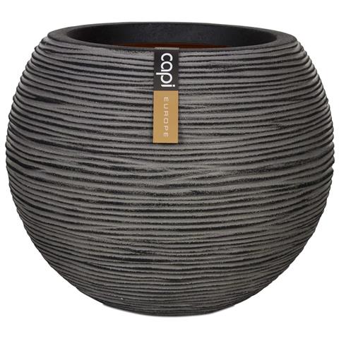 Vaso a Sfera Nature Rib 40x32 cm Antracite KOFZ270 - Foto 1