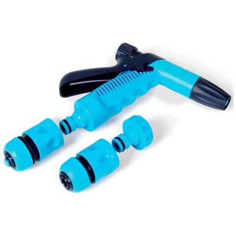 Giardino Sprinkler Mano Di Plastica Spruzzo 4 Pezzi 12 '' Set Ugello Portagomma - Foto 1