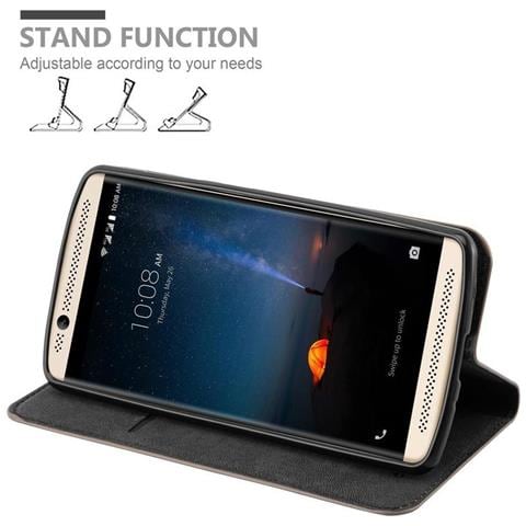 Custodia Compatibile Con Zte Axon 7 Mini In Bruno Caffè - Coperchio Protettiva Con Chiusura Magnetica, Funzione Stand E Tasca Per Le Carte - Foto 5