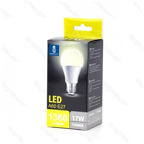 Lampadina Led E27 17w 6400k Bianco Freddo A60 A+ 1445lm 280° Fascio Ampio A5 - Foto 4