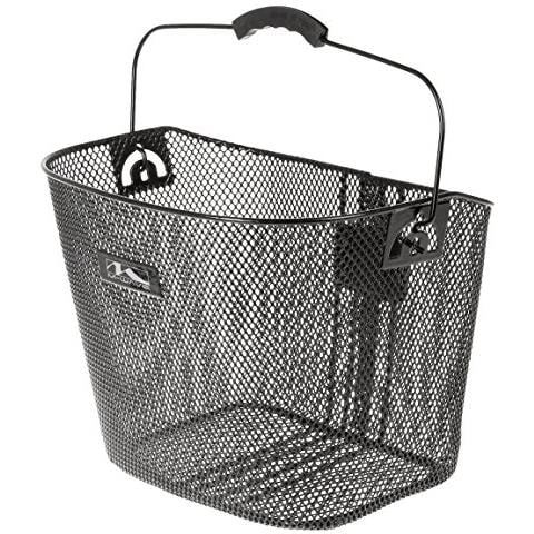 Cestino Per Bicicletta In Filo Rinforzato (nero, 37 X 26 X 25 Cm) - Foto 1