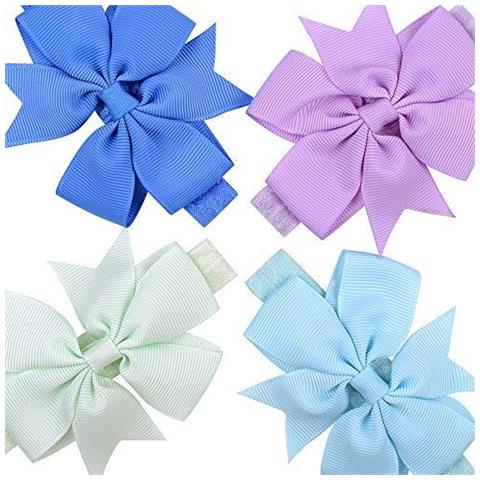 40pcs Neonate Del Nastro Del Grosgrain Archi Dei Capelli Fasce 3 Fascia Per Capelli Accessori Dei Capelli Per Neonati Toddler - Foto 4