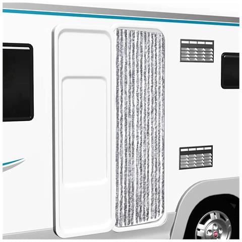 Zanzariera Bianco e Grigio 56x200 cm Ciniglia - Foto 7