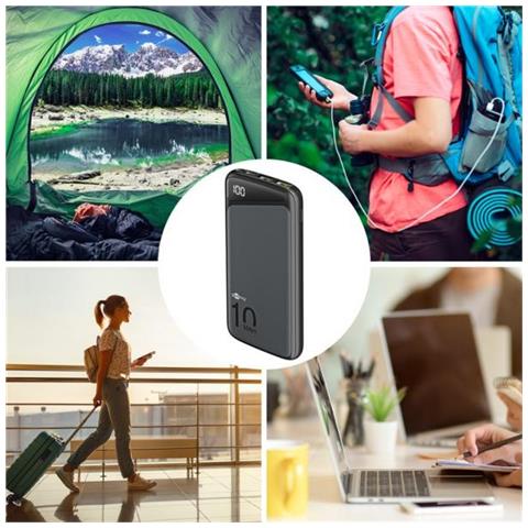 Goobay 53936 Batteria Portatile Polimeri Di Litio (lipo) 10000 Mah Nero - Foto 2