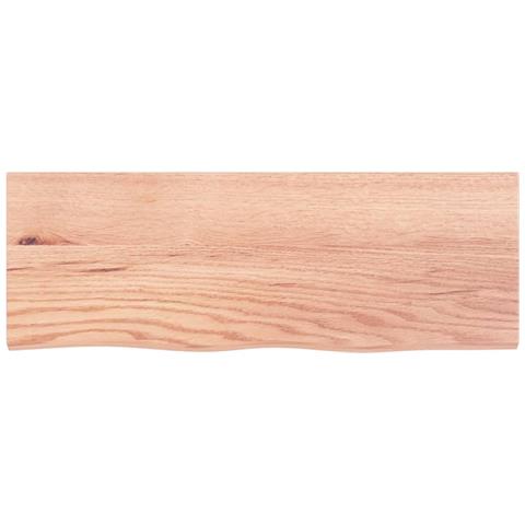 Piano Bagno Marrone Chiaro 80x30x2 cm Legno Massello Trattato - Foto 5