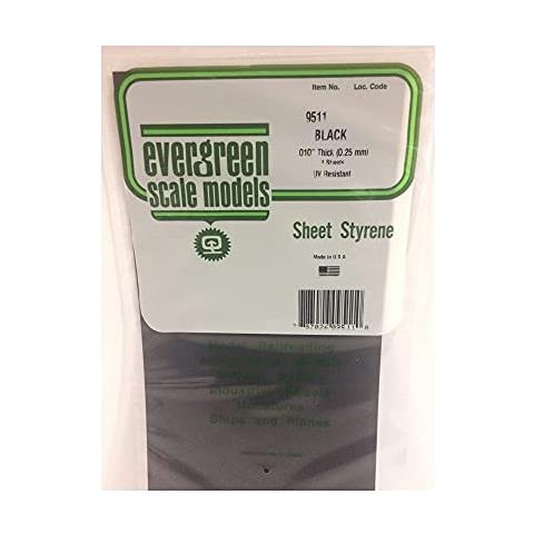 9511 Gioco Di Fogli In Polistirolo 150 X 300 X 025 Mm Confezione Da 4 Nero - Foto 2