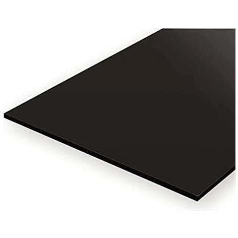 9511 Gioco Di Fogli In Polistirolo 150 X 300 X 025 Mm Confezione Da 4 Nero - Foto 1