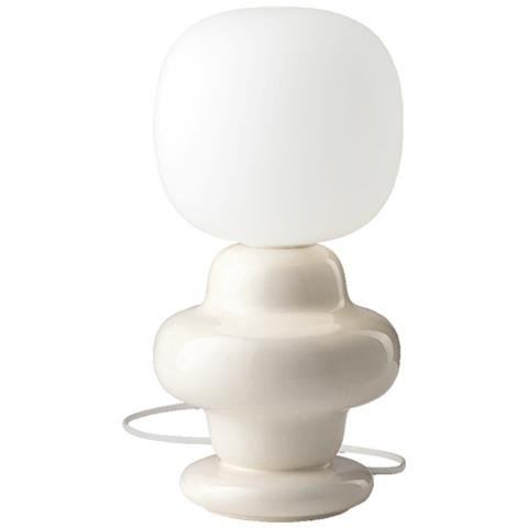 Applique Vintage Decò Copacabana Ceramica Bianca 1 Luce E27 - Foto 1