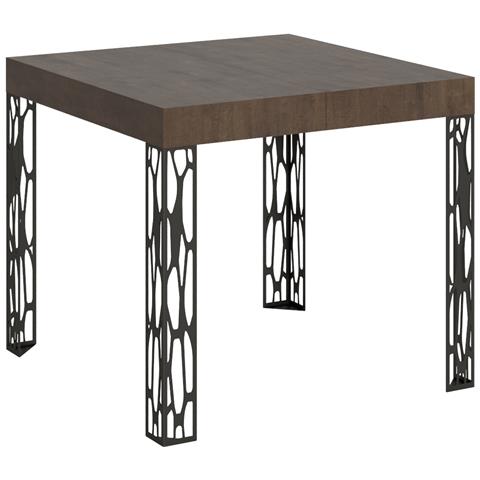 Tavolo Allungabile 90x90/246 Cm Ghibli Telaio Antracite - Noce - Foto 5