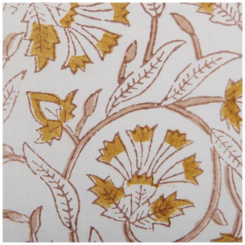 Set Di 2 Cuscini Calathea Cotone 45 X 45 Cm Giallo Trama Floreale - Foto 2