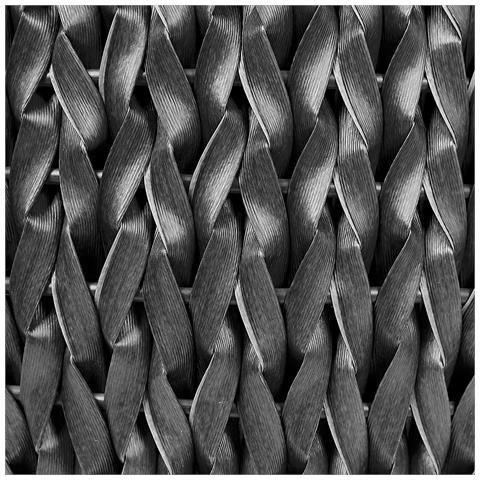 Set Di 2 Vasi Per Piante Cedrus Rattan Sintetico 37/45 Cm Nero - Foto 2