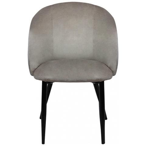 Sedia Poltrona Da Interno Ingresso Salotto Con Struttura In Acciaio E Seduta Rivestita In Velluto Colorato Camy - Tan - Foto 1