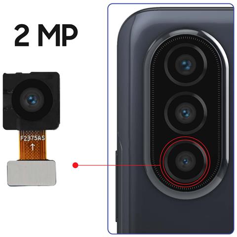 Fotocamera Posteriore Obiettivo Macro Per Huawei Nova Y70 2mp, Nero - Foto 4