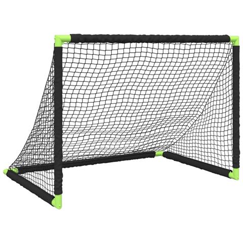 Porta Da Calcio Per Bambini Pieghevole Nera 90x64x64 Cm - Foto 2