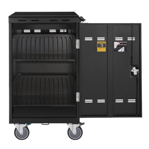 Charging Cart - 24 Slots Carrello Per La Gestione Dei Dispositivi Portatili Nero - Foto 2