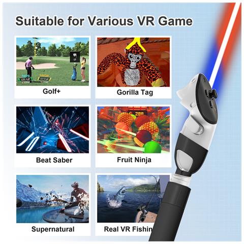 Manico Per Mazza Da Golf Devaso Per Meta Quest 3 Vr - Presa Migliorata E Gameplay Realistico - Foto 7