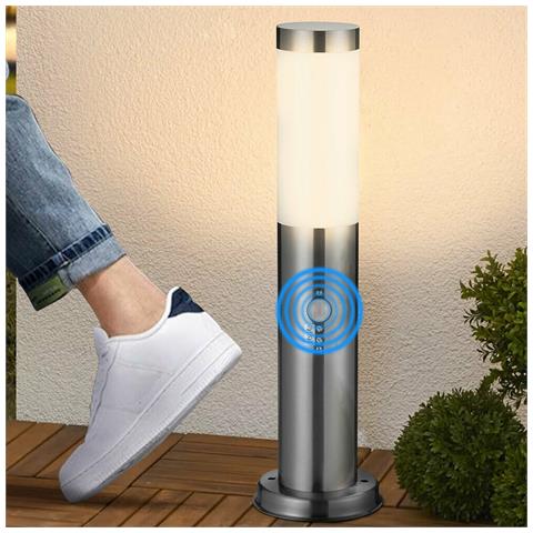 Lampada Paletto Luce Giardino + Sensore Movimento PIR Illuminazione Esterno 45cm - Foto 1