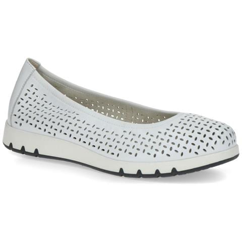 White Softnap Casual Closed Ballerinas Ballerine Pelle Scarpe Donna Bianco Eu 36, 9-22551-20-160 - Foto 2