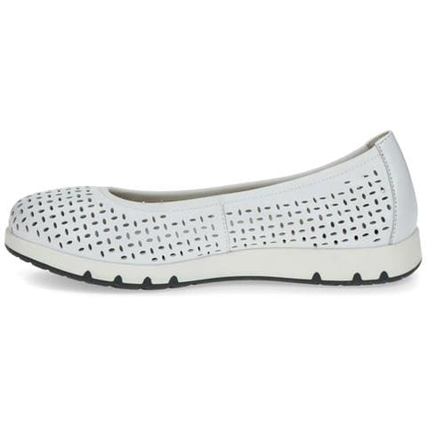 White Softnap Casual Closed Ballerinas Ballerine Pelle Scarpe Donna Bianco Eu 36, 9-22551-20-160 - Foto 3