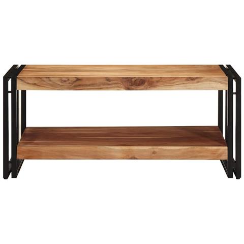 Tavolino da Salotto 90x50x38 cm Legno Massello di Acacia - Foto 2