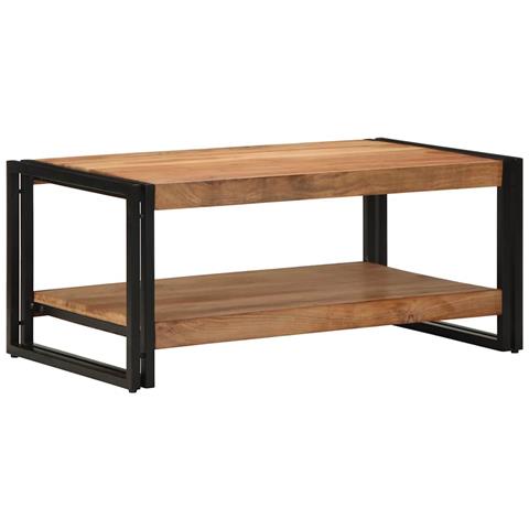 Tavolino da Salotto 90x50x38 cm Legno Massello di Acacia - Foto 1