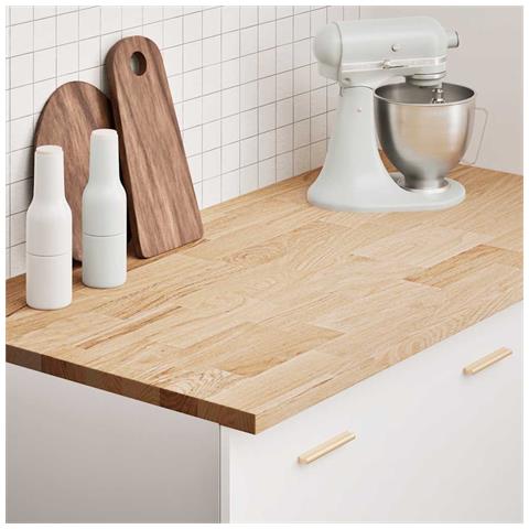 Piano Di Lavoro Cucina 120x63,5x2,7 Cm Legno Massello Rovere - Foto 1