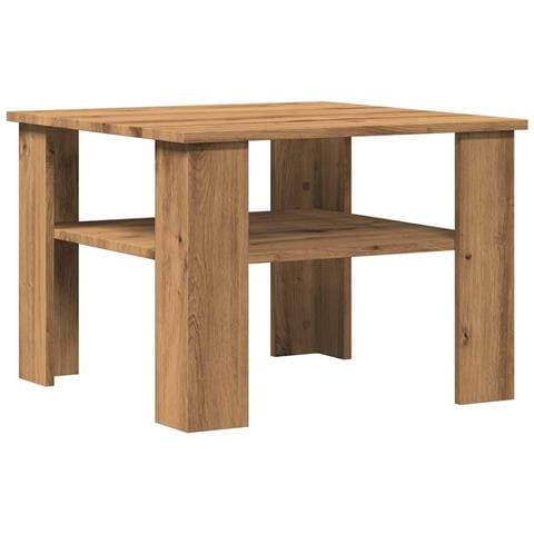Tavolino Salotto Rovere Artigianale 60x60x42 Cm In Truciolato - Foto 2