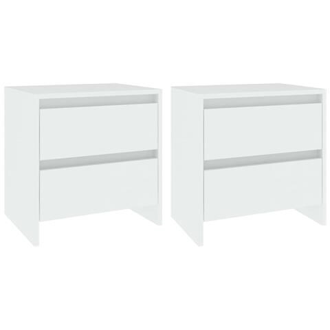 Lusso Casadino -  Comodino Bianco 45x34,5x44,5 Cm In Legno Ingegnerizzato - Foto 1