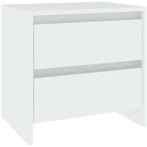 Lusso Casadino -  Comodino Bianco 45x34,5x44,5 Cm In Legno Ingegnerizzato - Foto 2