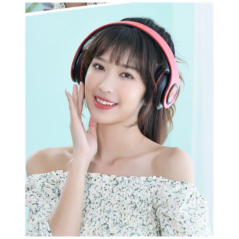 Cuffie Bluetooth Over-ear Rosso Vibrante B39 - Wireless - Foto 2