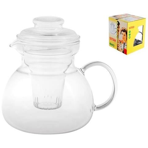 Teiera con filtro Marta in vetro borosilicato lt 1,5 - Foto 1