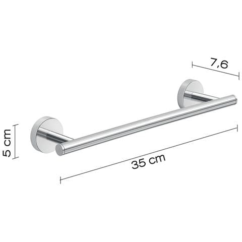 Portasalviette 35 Cm In Acciaio Inox E Cromall 2321-35 Serie Eros Cromato - Foto 2