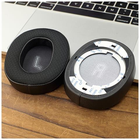 2 Cuscinetti Auricolari Di Ricambio - Pelle Proteica E Rete Da Calcio Per Cuffie Jbl E55bt - Foto 2