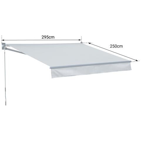 Tenda Saule 2,95 × 2,5m - Tessuto Beige E Struttura Grigia - Foto 2