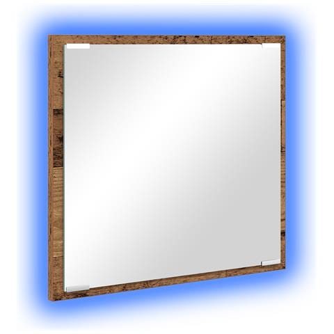 Specchio da Bagno LED Legno Antico 40x8.5x37 cm Legno Ingegnerizzato - Foto 1