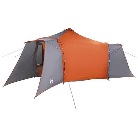 Tenda Tipi Grigio e arancione 492 x 492 x 275 cm Tessuto - Foto 1